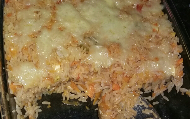 Risoto de legumes com queijo de búfala