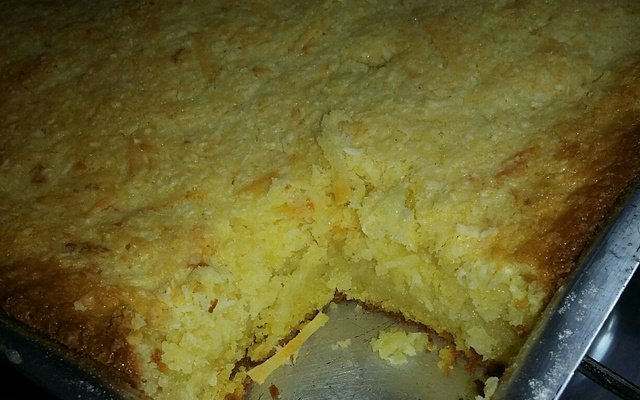 Bolo de fubá com 3 camadas