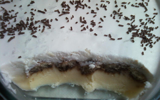 Bolo sorvete de bolacha champagne