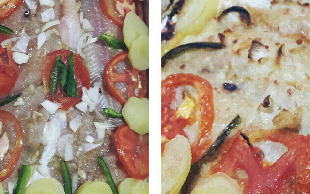 Filé de merluza no forno