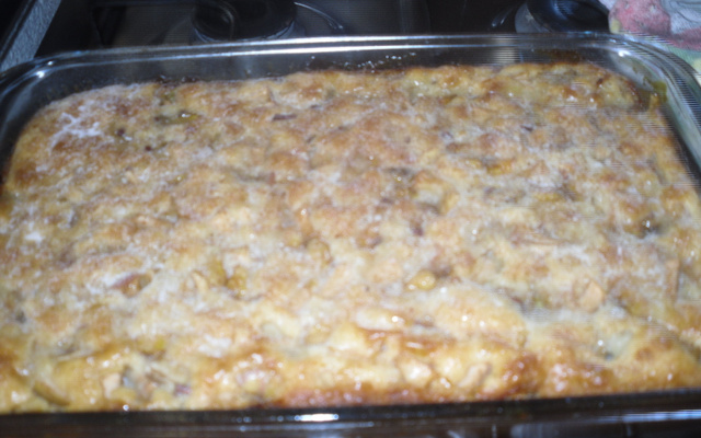 Torta de banana, maçã ou abacaxi