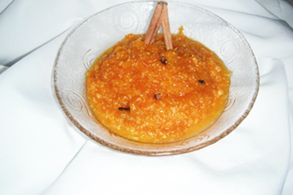 Doce de abóbora moranga de preguiçoso