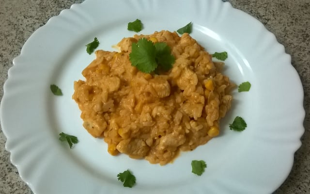 Risoto de frango improvisado