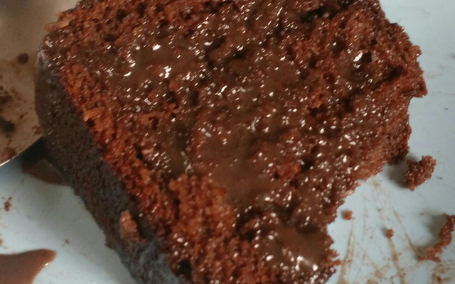 Bolo nega maluca de liquidificador