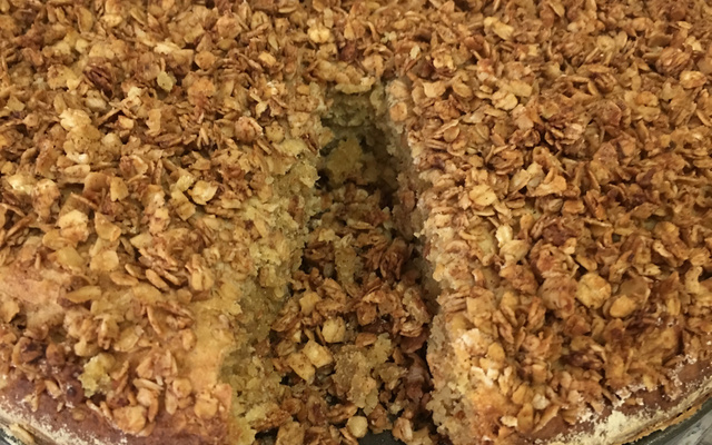 Bolo de banana com aveia