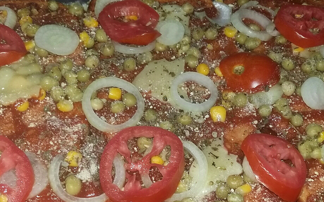 Pizza de pão de forma
