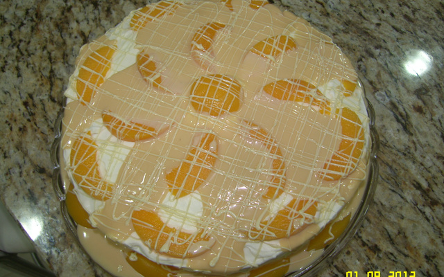 Bolo maravilha de pêssego