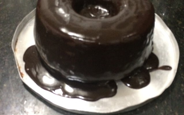 Bolo de chocolate de liquidificador