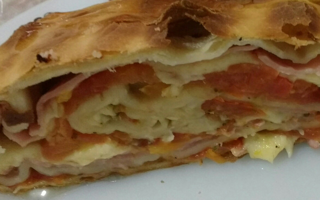Enrolado de presunto e queijo