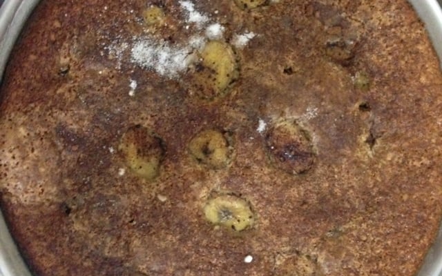 Bolo de banana com linhaça