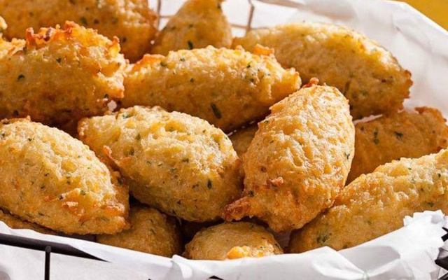 Bolinhos de arroz com cogumelos