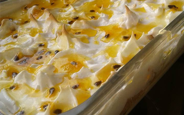 Pavê mousse de maracujá