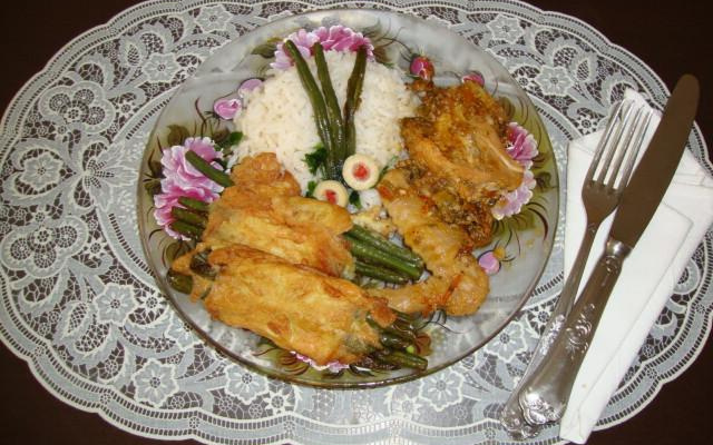 Feixes de vagem à milanesa