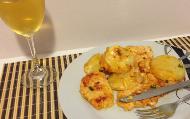 Frango com batatas no forno simples