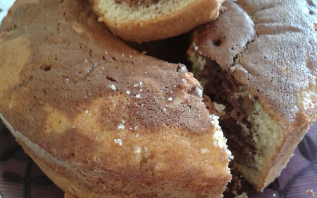 Bolo mármore para lanche