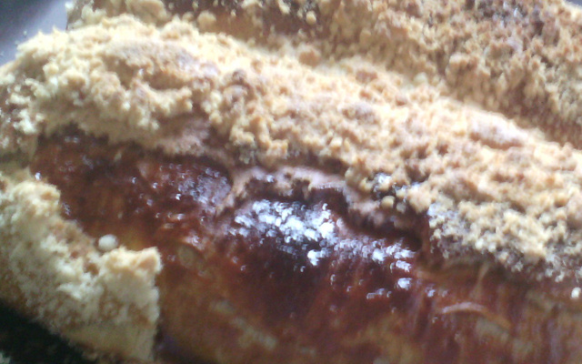 Cuca recheada com chocolate