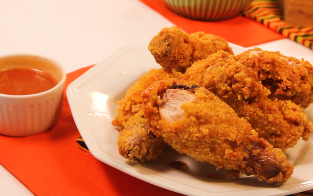 Frango empanado supercrocante