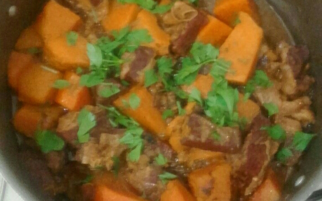 Abóbora com carne seca