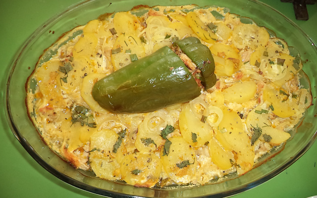 Frango cremoso com batata