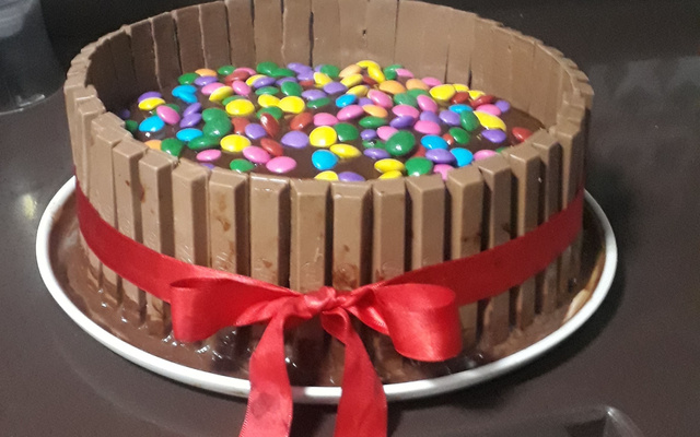 Bolo de Kit Kat à minha moda