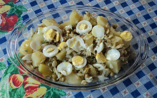 Salada de bacalhau rápida