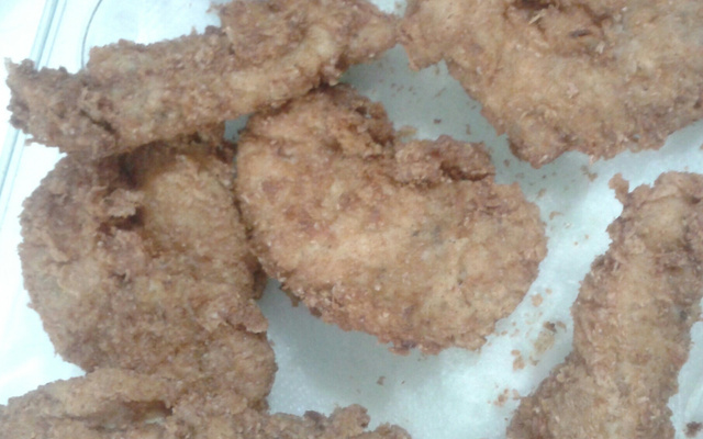 Frango empanado com maionese