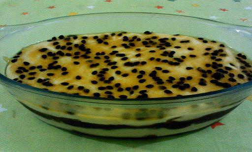 Torta de bolacha de maracujá