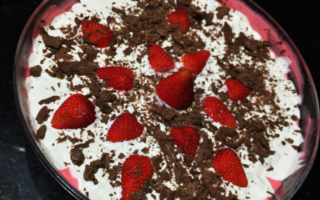 Gelato de morango do Flávio