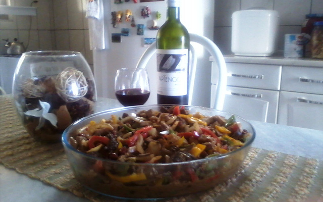 Antepasto de berinjela com funghi