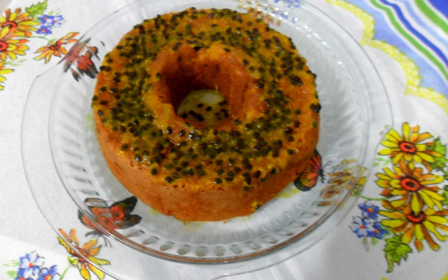 Bolo diet de maracujá