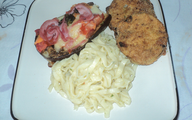 Berinjela recheada do Burcão