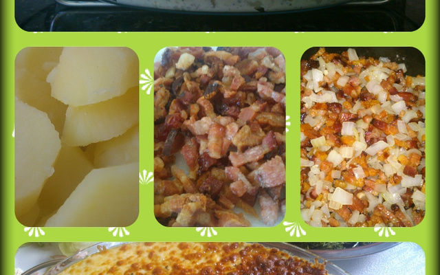 Batatas com bacon ao forno
