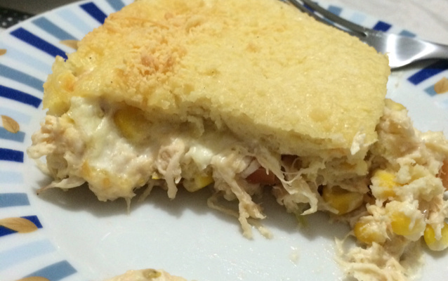 Torta de frango com requeijão de liquidificador