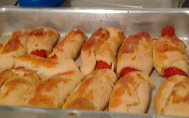 Cachorro quente de forno