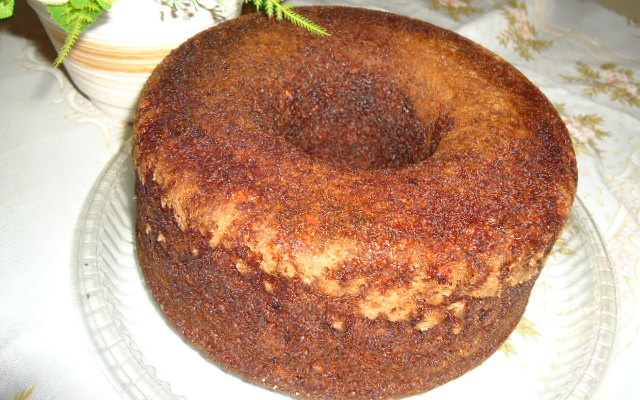 Bolo de banana com canela