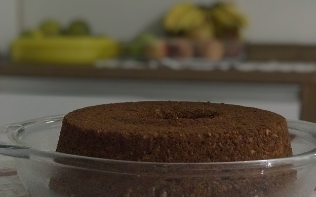 Bolo natural de aveia e banana