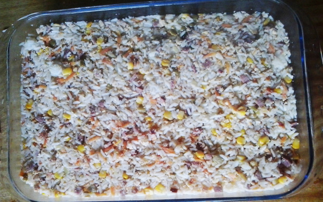 Arroz temperado saboroso