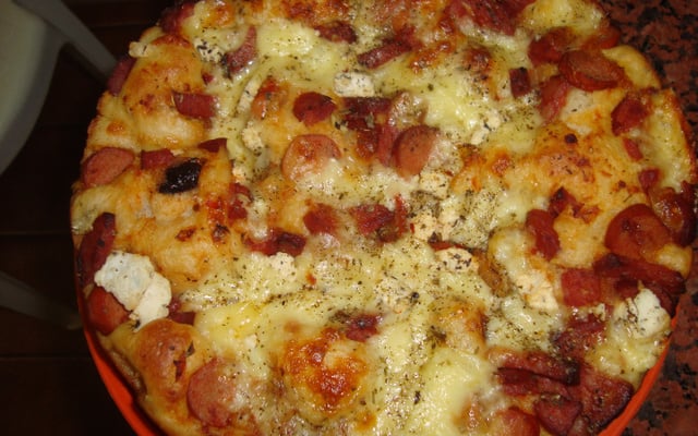 Pão sabor pizza de liquidificador