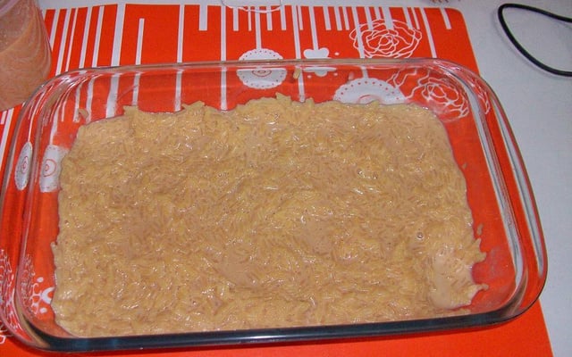Arroz doce (com açúcar caramelizado)