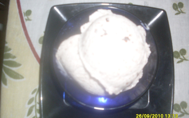 Sorvete caseiro de flocos de Simone