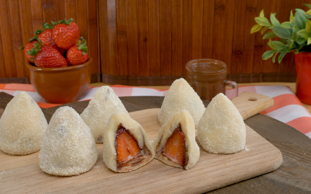 Coxinha de leite em pó