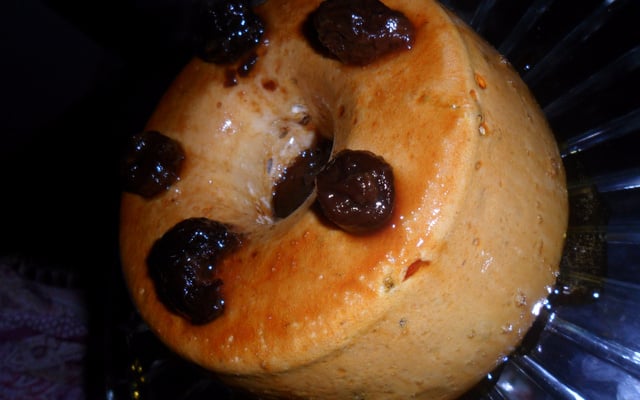 Pudim de claras com ameixas