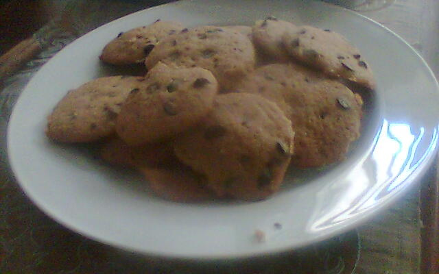 Cookies com gotas de chocolate