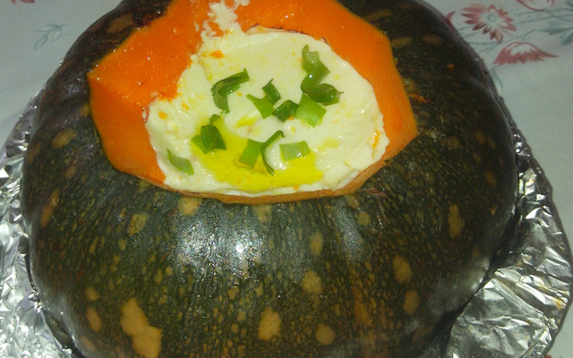 Moranga com carne seca e catupiry