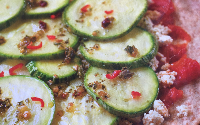 Pizza integral vegana