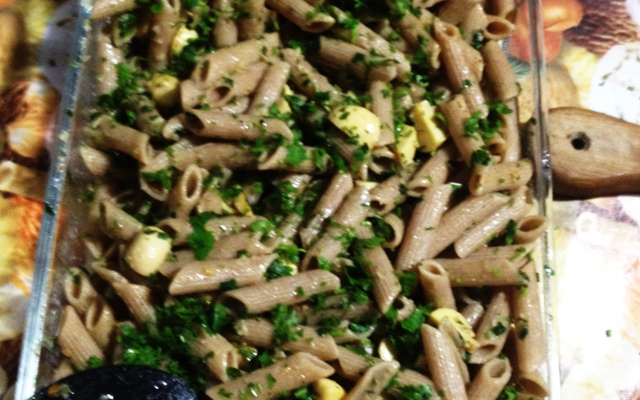 Penne integral ao champignon