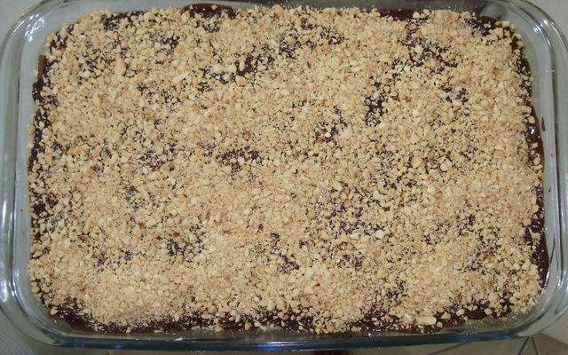 Pavê de amendoim e chocolate