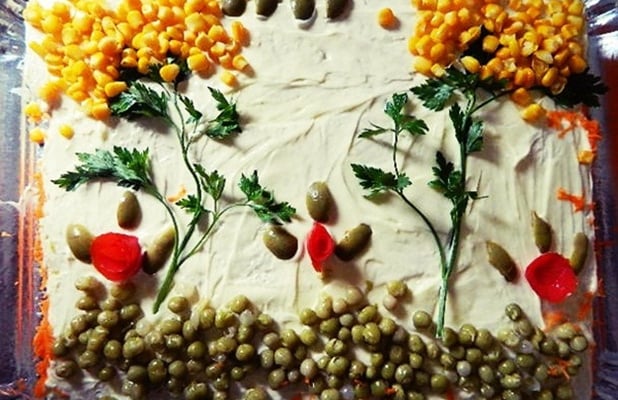 Torta salgada com pão de forma
