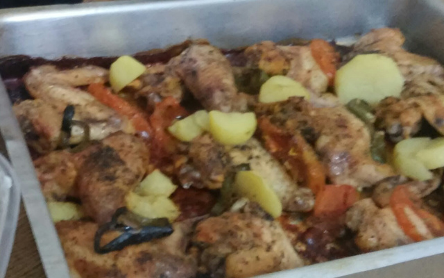 Asa de frango assada no forno