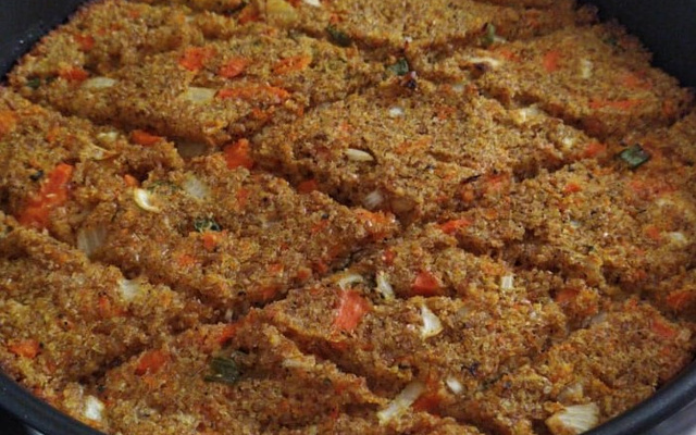 Quibe vegetariano de forno